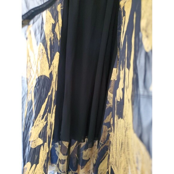 CHICKWISH Golden Swallows Birds All Over Print‎ Long Flare Skirt 45 Inches Long - Picture 9 of 16